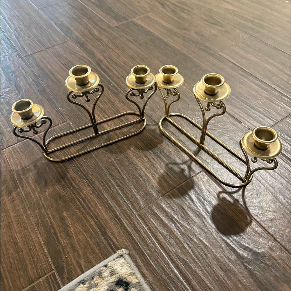 Elegant Gold Candle Holders home interiors vintage heart shaped candleholders